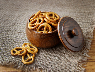 Biscuits in a wooden box
