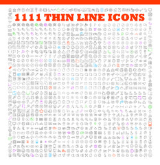 thin line icons exclusive XXL icons set