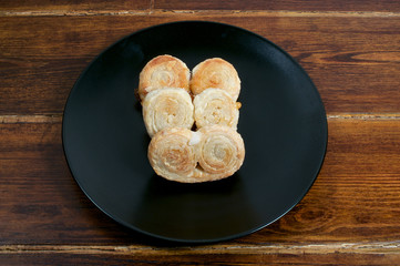 Puff pastry side view