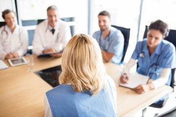 Medical team having a meeting