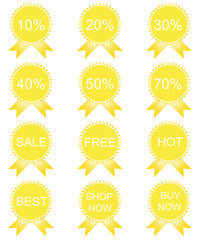 Discount price tags. Vector.