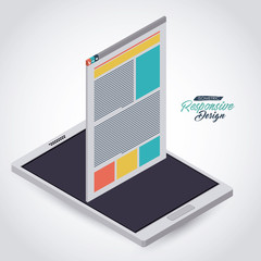 isometric responsive  icon design 