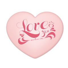 heart with happy valentine day, pastel color design