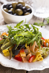 Pasta salad with arugula