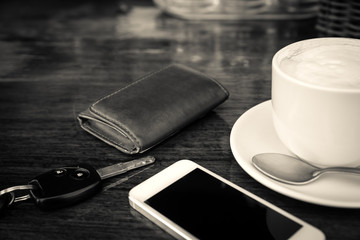 old leather wallet
