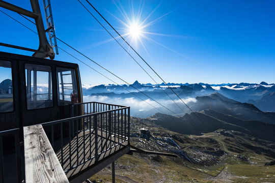 Seilbahn mit Sonnenstern