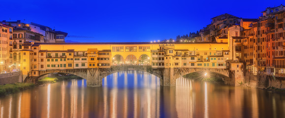Medieval bridge Ponte Vecchio and the Arno River