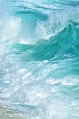 Store enrouleur Vagues de l'océan Blue water wave abstract background  © mbolina