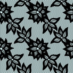 Floral lace seamless pattern