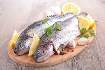 fish and lemon on board