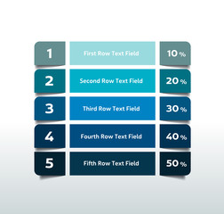 Fototapeta premium Table, chart, schedule. Infographics elements.