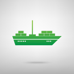Ship green icon