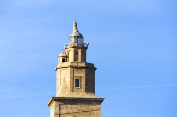 Fototapeta na wymiar Hercules tower, Torre de Hercules, roman lighthouse , UNESCO world heritage