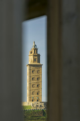 Fototapeta premium Hercules tower, Torre de Hercules, roman lighthouse , UNESCO world heritage