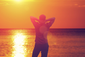 Enjoying the ocean / sea scenic.