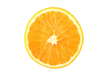 orange slice isolated on white background