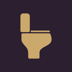 The toilet icon. Restroom symbol. Flat