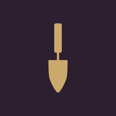 The shovel icon. Spade symbol. Flat