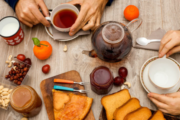 breakfast concept top view