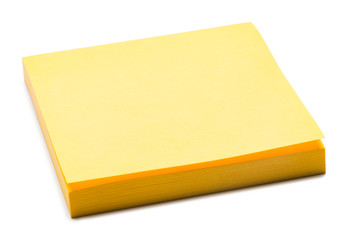 Post it note pad on White