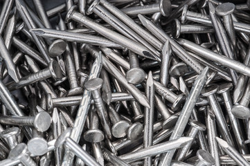 A lots of steel nails together for a background or a texture