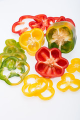 sweet pepper isolated on white background