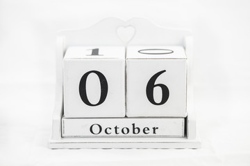 calendar october number