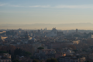 Fototapeta na wymiar Rome morning overview