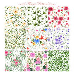 Watercolor Floral Seamless Pattern