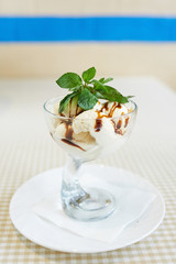 Ice cream Vanilla with Chocolate