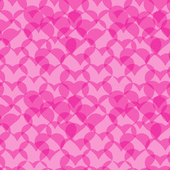 hearts on pink background seamless