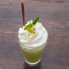green tea frappe
