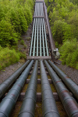 Hochdruck Fallrohre Wasserkraftwerk