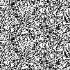 Vector floral background of drawn lines