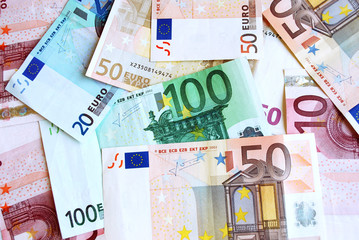 Euro banknotes