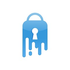 Blue Simple Padlock 