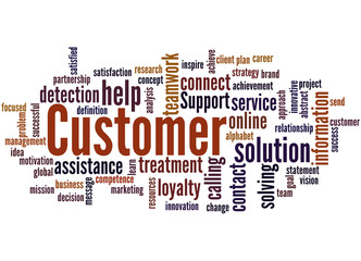Obraz premium Customer, word cloud concept 5