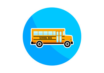 School bus icon on white background
