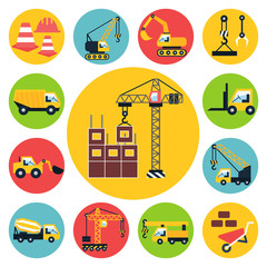 Construction icons set.