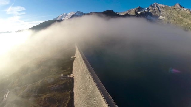 Mountains in the clouds / Aerial View
