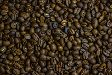 black Coffee beans texture background