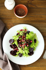 fresh salad with pomegranate and beetroot
