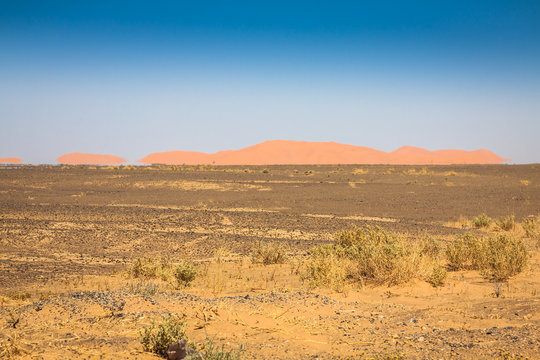 Sand Dunes of Erg Chebbi int he Sahara Desert, Morocco