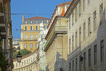 Fototapeta na wymiar Gebäude in der Baixa, Altstadt von Lissabon / Portugal