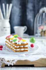 Millefeuille, french pastry 