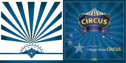 circus Blue greeting card © christophe BOISSON