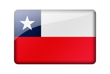 Naklejka premium The Chile flag
