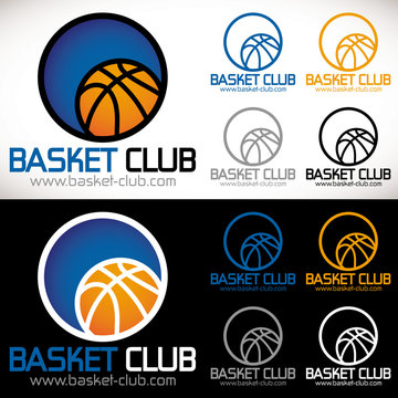 logo basket club bleu basketball