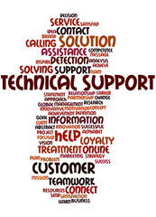 Technical Support, word cloud concept 6