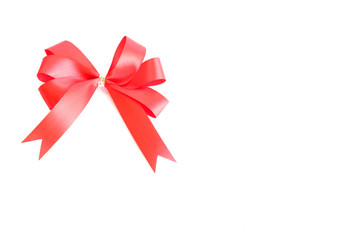 red bow isolated on a white background